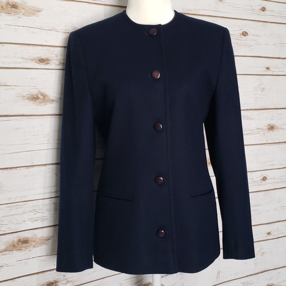 Pendleton Navy Wool Blazer Jacket - Petite - image 2